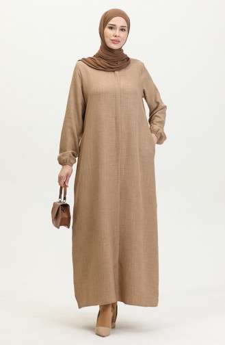 Abaya Avec Poches 24017-02 Vison 24017-02