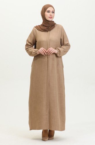 Abaya Avec Poches 24017-02 Vison 24017-02