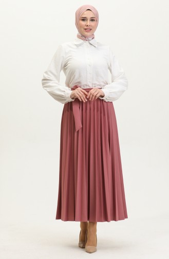 Riem Gedetailleerde Geplooide Hijabrok Brc1505 1505-06 Lichtroze 1505-06