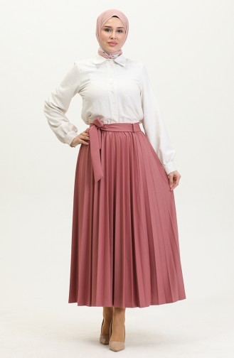 Riem Gedetailleerde Geplooide Hijabrok Brc1505 1505-06 Lichtroze 1505-06