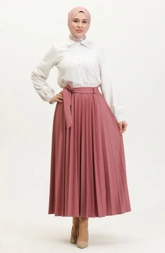Riem Gedetailleerde Geplooide Hijabrok Brc1505 1505-06 Lichtroze 1505-06