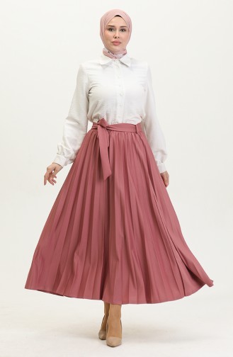 Riem Gedetailleerde Geplooide Hijabrok Brc1505 1505-06 Lichtroze 1505-06