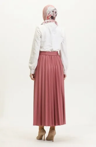 Riem Gedetailleerde Geplooide Hijabrok Brc1505 1505-06 Lichtroze 1505-06