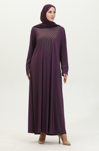 Alvina Bedrucktes Plus-Size-Kleid 4960-08 Hellviolett 4960-08