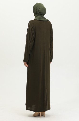 Alvina Robe Grande Taille Imprimée 4960-05 Kaki 4960-05