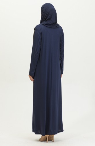 Alvina Robe Grande Taille Imprimée 4960-09 Indigo 4960-09