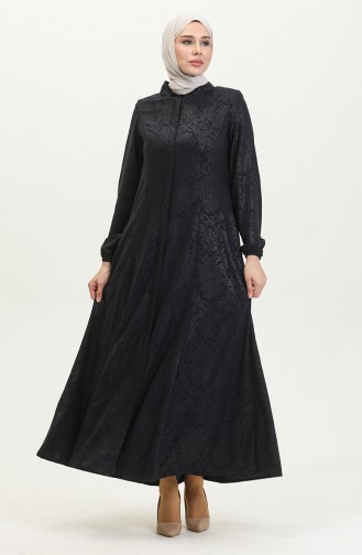 Adel Mevlana Abaya 3018B-02 Marineblauw Met Patroon 3018B-02