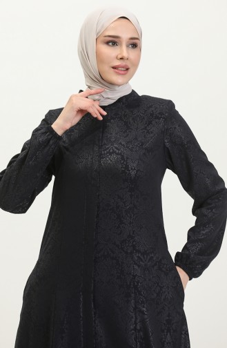 Adel Mevlana Abaya 3018B-02 Marineblauw Met Patroon 3018B-02