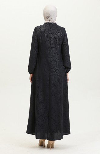 Adel Mevlana Abaya 3018B-02 Marineblauw Met Patroon 3018B-02