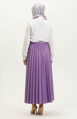 Riem Gedetailleerde Geplooide Hijabrok Brc1505 1505-04 Lila 1505-04
