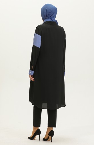 Große Tunika Mit Taschen Blau G3089 1270