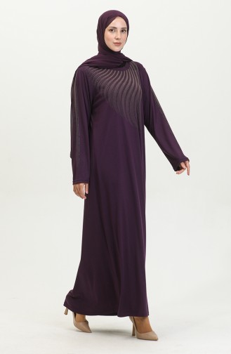 Alvina Robe Grande Taille Imprimée 4960-06 Pourpre 4960-06