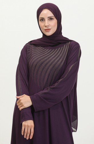 Alvina Robe Grande Taille Imprimée 4960-06 Pourpre 4960-06
