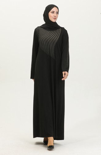 Alvina Robe Grande Taille Imprimée 4960-01 Noir 4960-01