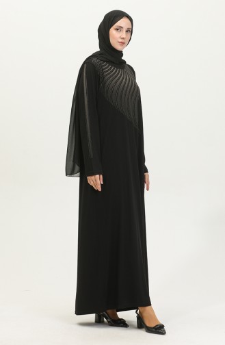 Alvina Robe Grande Taille Imprimée 4960-01 Noir 4960-01