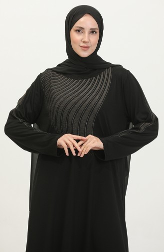 Alvina Robe Grande Taille Imprimée 4960-01 Noir 4960-01