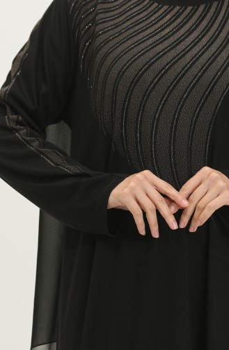 Alvina Robe Grande Taille Imprimée 4960-01 Noir 4960-01