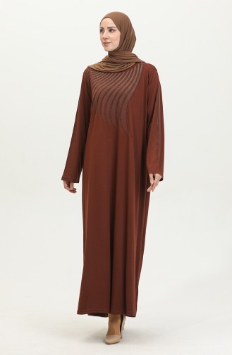 Alvina Robe Grande Taille Imprimée 4960-03 Tan 4960-03