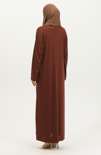 Alvina Robe Grande Taille Imprimée 4960-03 Tan 4960-03