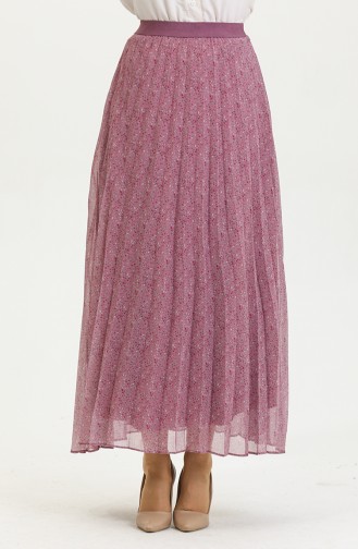 Large Size Pleated Skirt Rose Dried 4325 1214