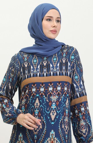 Alisa Volant-Viskosekleid Mit Gürtel 4599D-01 Marineblau 4599D-01