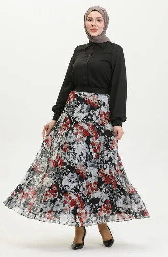 Plus Size Plooirok Zwart 4325 1212