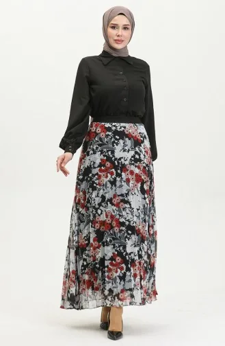 Plus Size Plooirok Zwart 4325 1212
