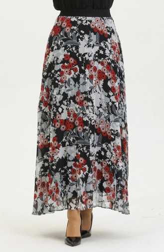 Jupe Plissée Grande Taille Noir 4325 1212