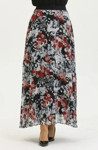 Plus Size Plooirok Zwart 4325 1212