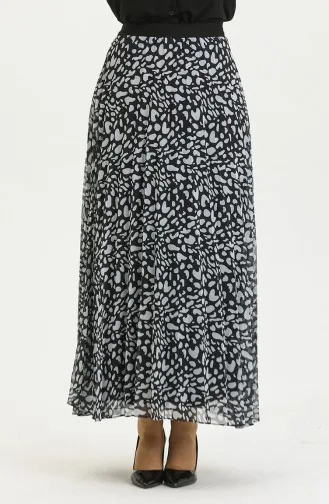 Plus Size Plooirok Zwart 4325 1213