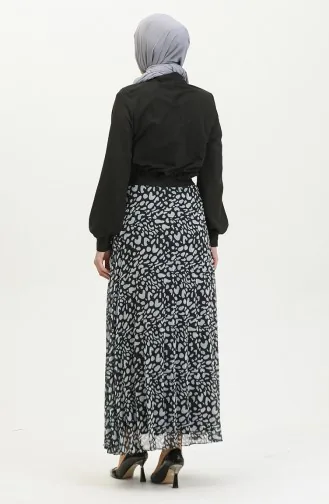 Plus Size Plooirok Zwart 4325 1213