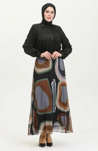 Plus Size Plooirok Zwart 4325 1217