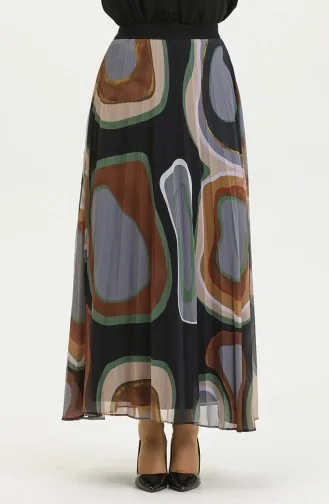 Plus Size Plooirok Zwart 4325 1217