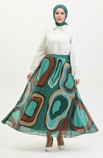 Plus Size Plooirok Groen 4325 1221