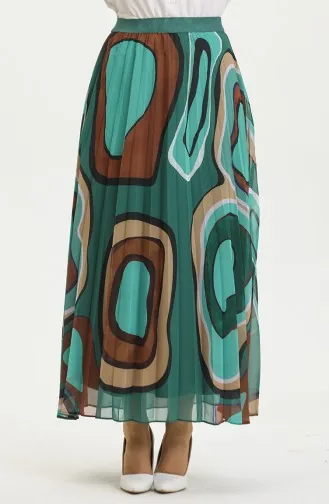 Plus Size Plooirok Groen 4325 1221