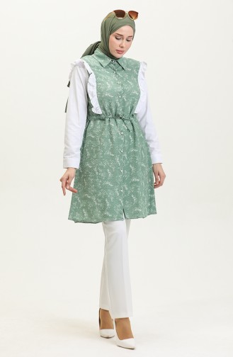 Schwungrad Detaillierte Tunika Mint T1565 1082