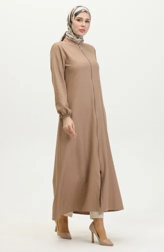 عباية سادة بسحاب 1013-04 بيج 1013-04