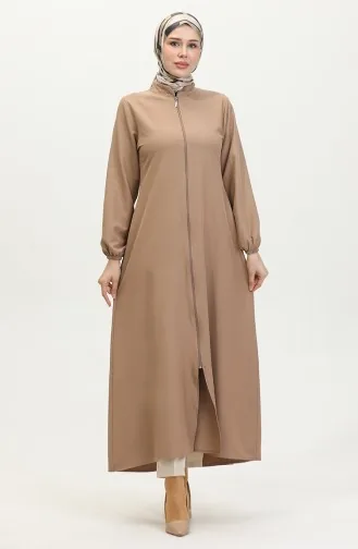 عباية سادة بسحاب 1013-04 بيج 1013-04