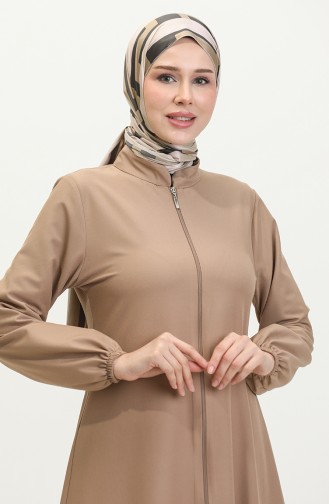 عباية سادة بسحاب 1013-04 بيج 1013-04