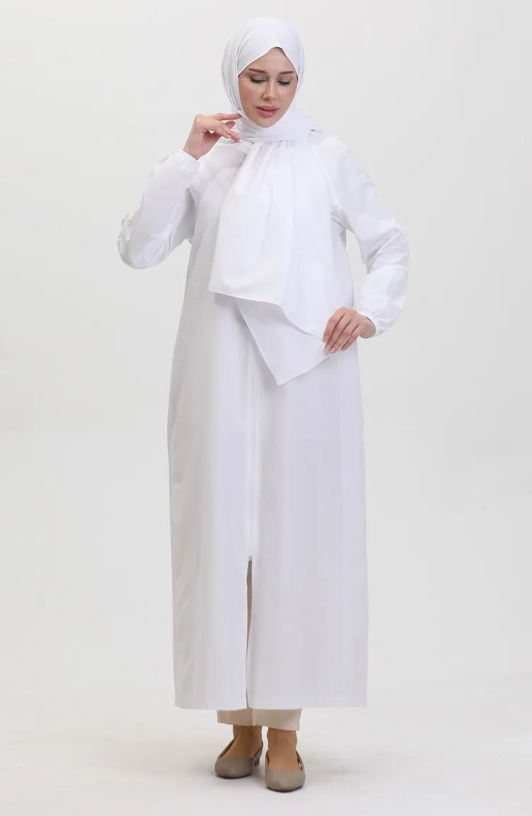Vivezza Gebetskleid Mit Schal 7017-02 Weiß 7017-02