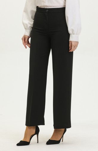 Hose Mit Weitem Bein 1151-01 Schwarz 1151-01