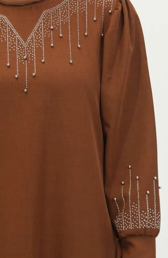 Robe Imprimée Pierre 0406-01 Marron 0406-01