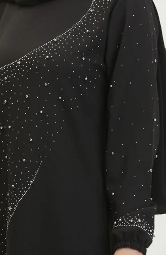 Abendkleid Mit Steindruck 0407-03 Schwarz 0407-03