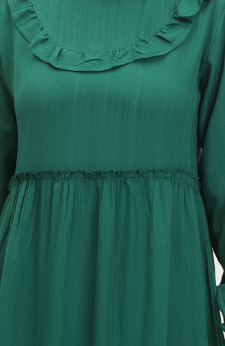 Robe à Volants 0405-04 Vert Emeraude 0405-04