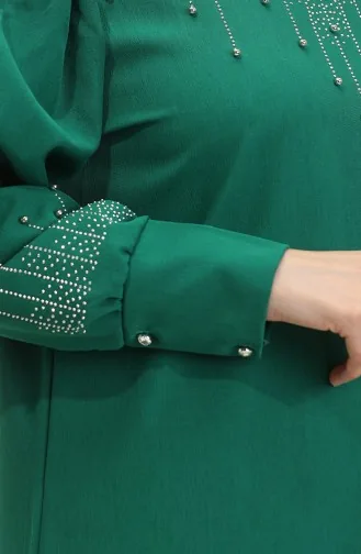 Robe Imprimée Pierre 0406-04 Vert Emeraude 0406-04