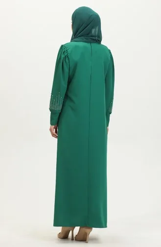 Robe Imprimée Pierre 0406-04 Vert Emeraude 0406-04