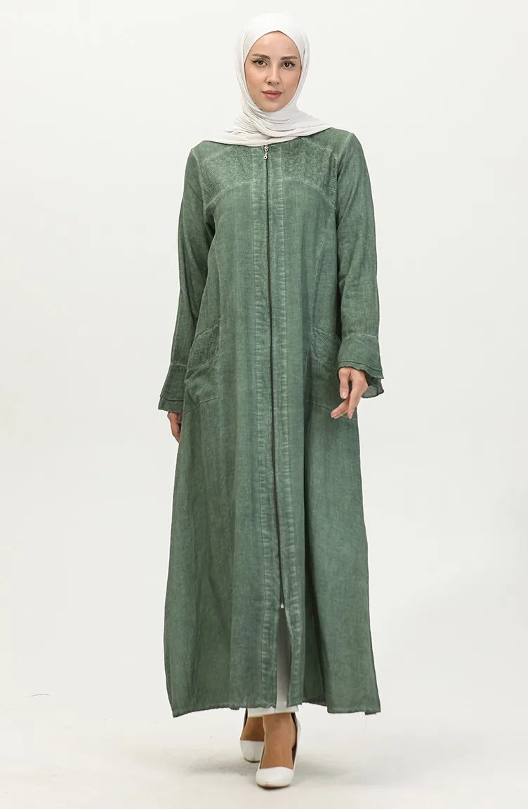 Şile Cloth Authentic Abaya 8877-03 Khaki 8877-03