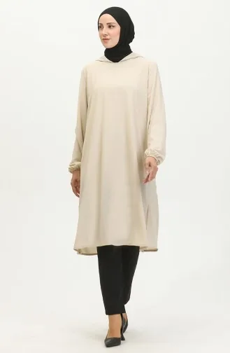 Hooded Araboy Tunic 1692-01 Cream 1692-01