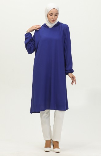 Kapüşonlu Araboy Tunik 1692-05 Saks