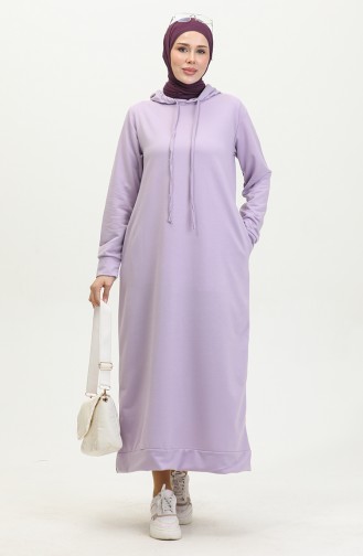 Zweifädiges Sportkleid Mit Kapuze 0190-18 Helllila 0190-18